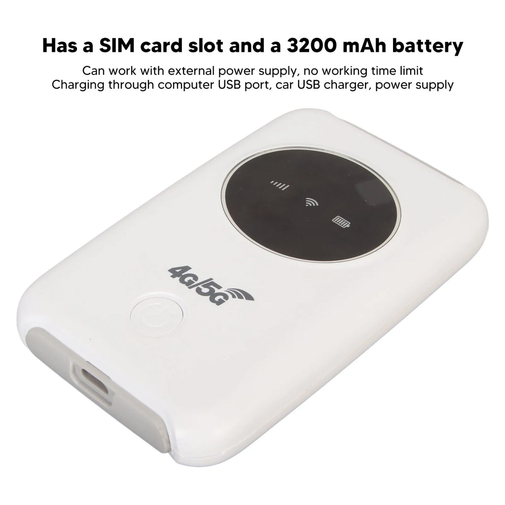 4G LTE Portable WiFi Modem – 300Mbps Unlocked Mobile Hotspot with SIM Card Slot