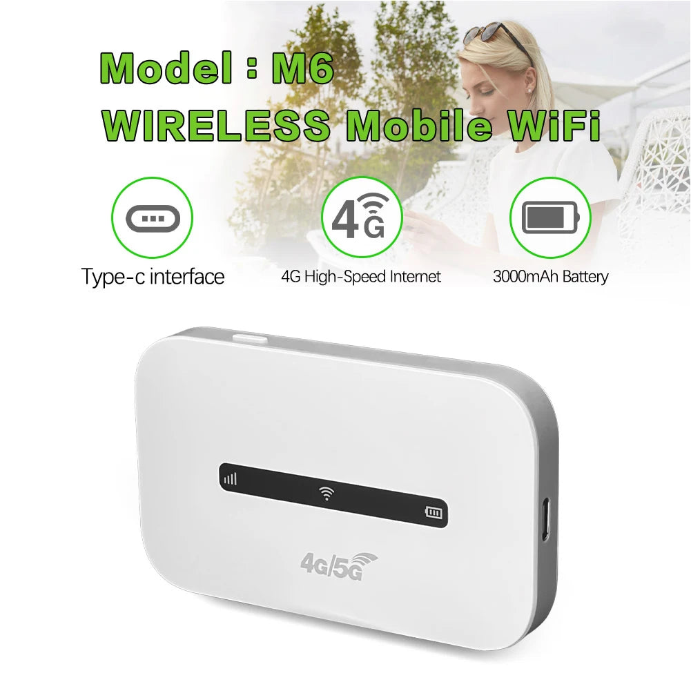 High-Speed Portable WiFi Router Bundle | 3000mAh Battery Backup
