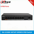 Dahua DH-S1500C-8ET1ET-DPWR 8-Port Gigabit PoE+ Switch – Hi-PoE IEEE 802.3af/at