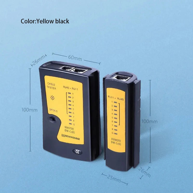 Interlink Network Accessories – Professional LAN Cable Tester for RJ45/RJ11/RJ12 (Cat5e/Cat6/Cat7)