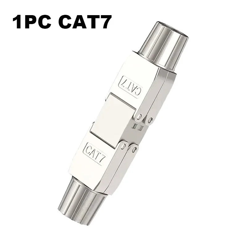 NetForge™ Tool-Free RJ45 Coupler – Shielded Cat6A/Cat7 Ethernet Extender (PoE Ready)
