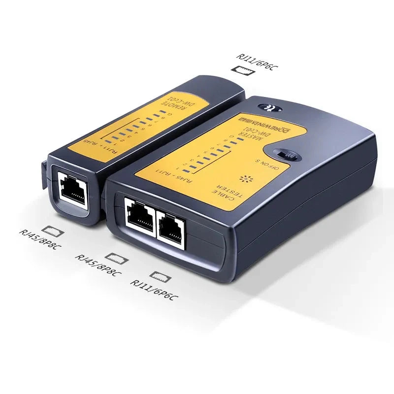 Interlink Network Accessories – Professional LAN Cable Tester for RJ45/RJ11/RJ12 (Cat5e/Cat6/Cat7)