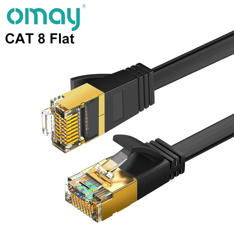 Interlink Network Accessories – High-Speed Cat8 Ethernet Cable (40Gbps, 2000MHz, Multiple Lengths)