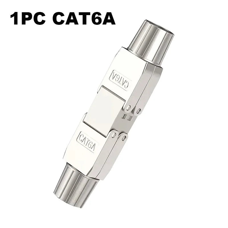 NetForge™ Tool-Free RJ45 Coupler – Shielded Cat6A/Cat7 Ethernet Extender (PoE Ready)