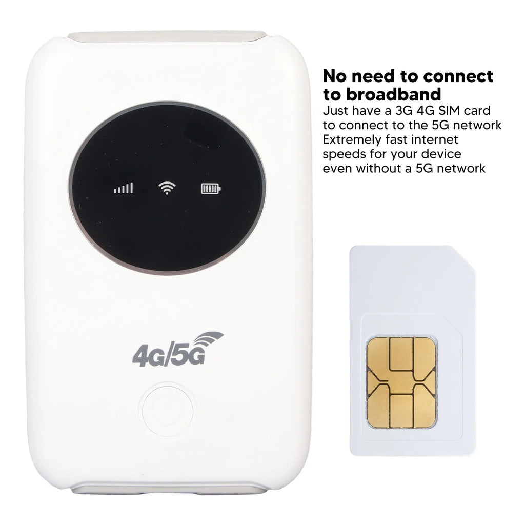 4G LTE Portable WiFi Modem – 300Mbps Unlocked Mobile Hotspot with SIM Card Slot