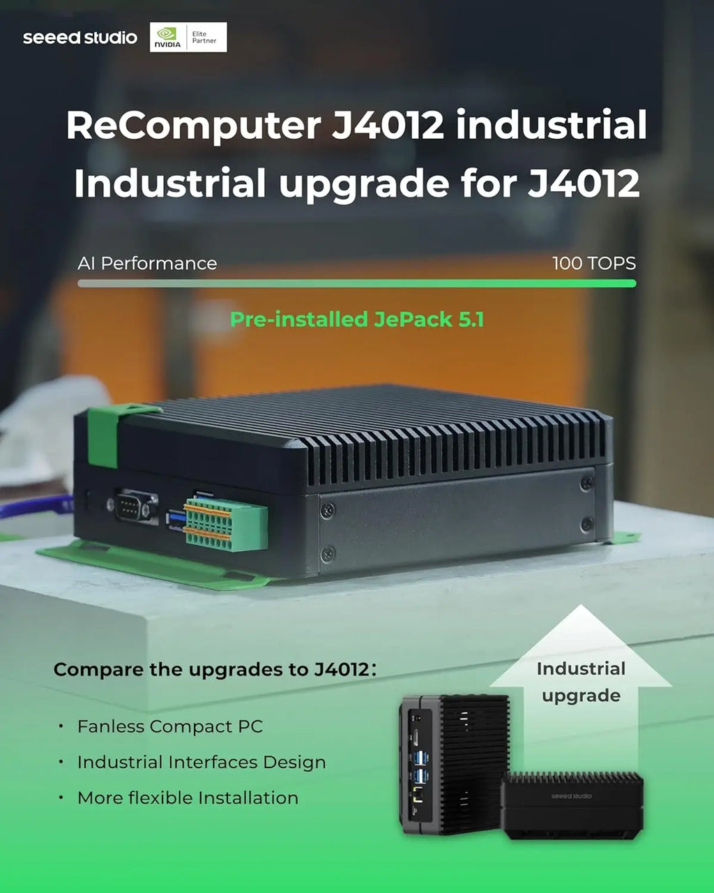 Interlink Enterprise AI Edge Computing Solution – NVIDIA Jetson Orin NX Industrial AI Computer (100 TOPS)