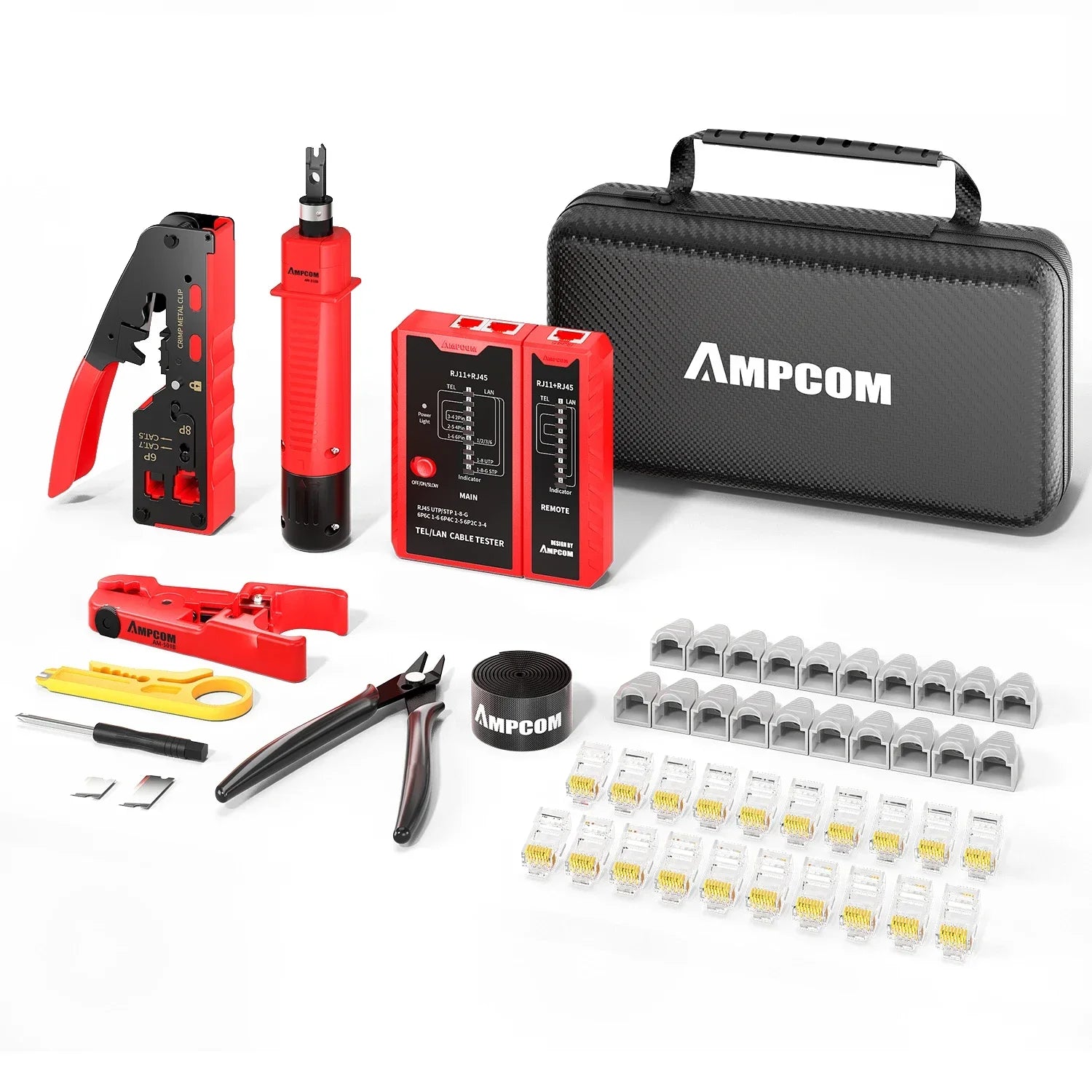 Interlink Network Accessories – Professional RJ45 Pass-Through Crimping Tool Kit for Cat5e/Cat6/Cat7