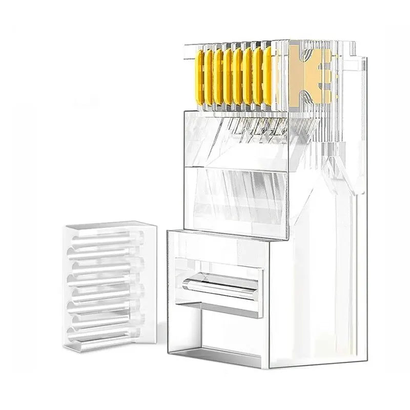 Interlink Network Accessories – Cat6 RJ45 Ethernet Connectors (50-Pack, 2-Piece UTP 8P8C)