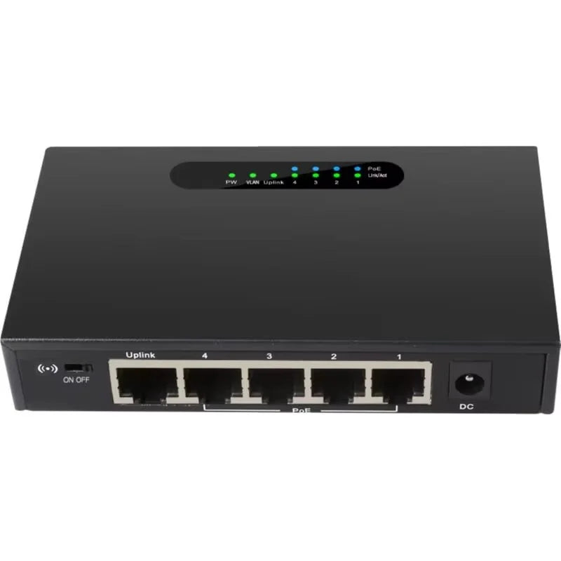 RJ45 Desktop Ethernet PoE Switch – High-Speed Network Switch