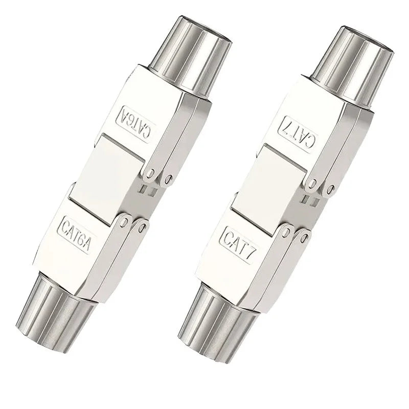 NetForge™ Tool-Free RJ45 Coupler – Shielded Cat6A/Cat7 Ethernet Extender (PoE Ready)