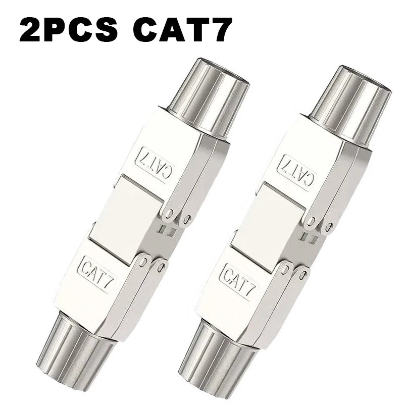 NetForge™ Tool-Free RJ45 Coupler – Shielded Cat6A/Cat7 Ethernet Extender (PoE Ready)
