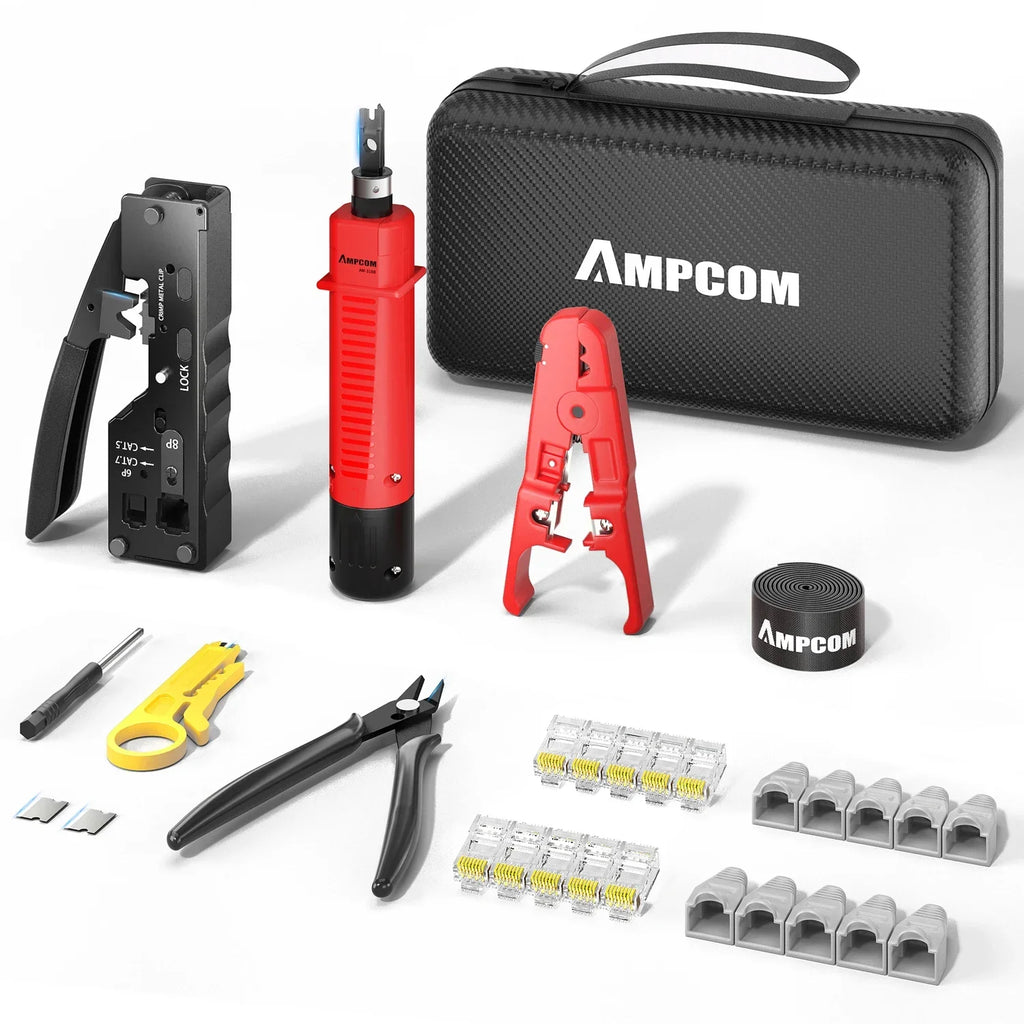 Interlink Network Accessories – Professional RJ45 Pass-Through Crimping Tool Kit for Cat5e/Cat6/Cat7