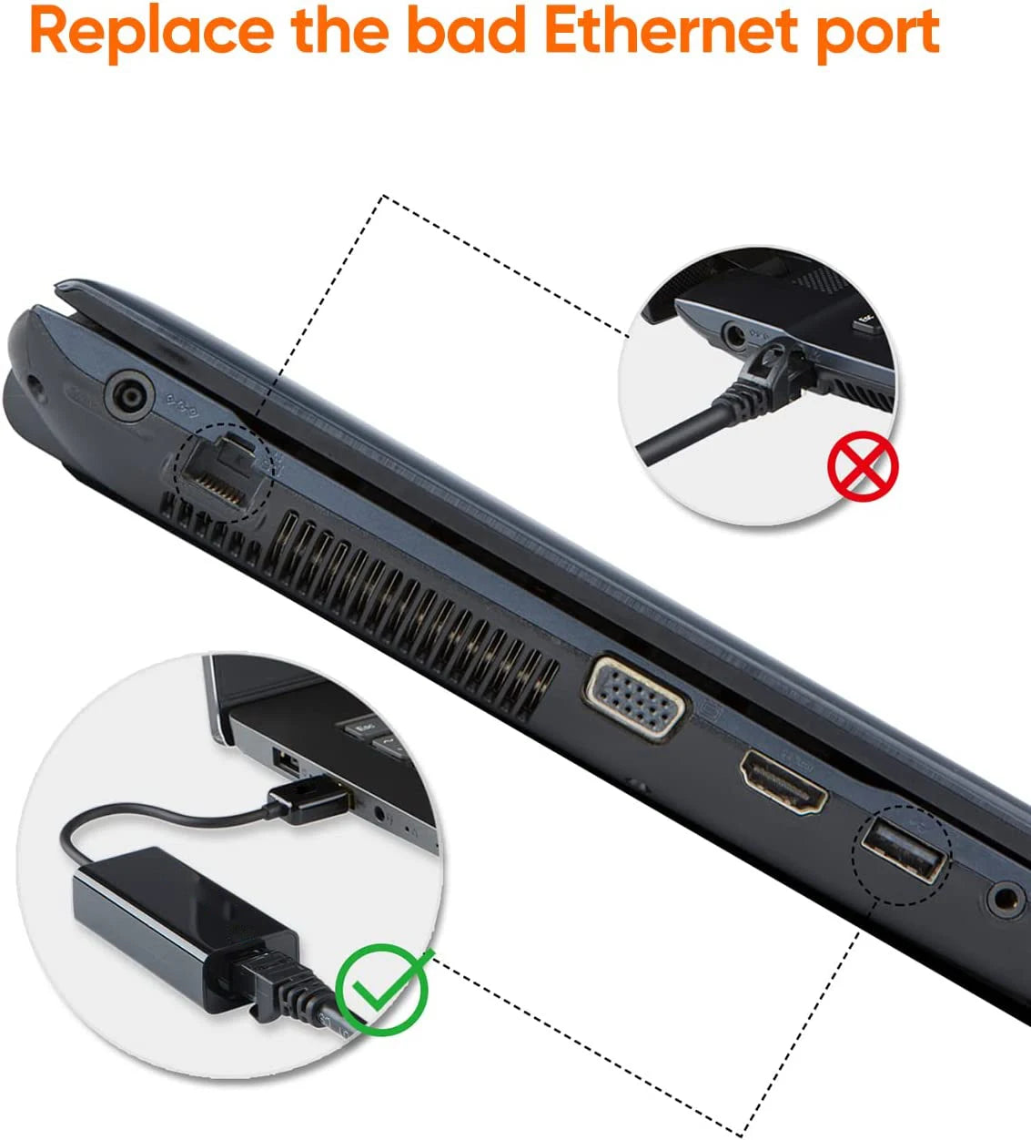 Interlink Network Accessories – USB-C to Gigabit Ethernet (RJ45) Network Adapter