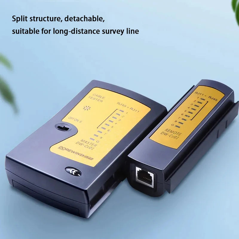 Interlink Network Accessories – Professional LAN Cable Tester for RJ45/RJ11/RJ12 (Cat5e/Cat6/Cat7)