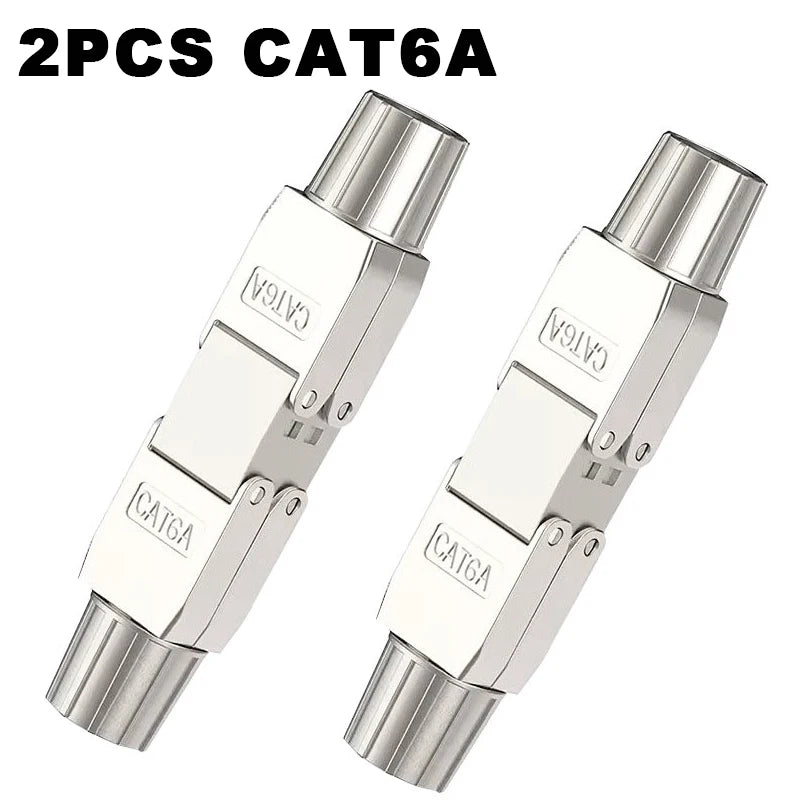 NetForge™ Tool-Free RJ45 Coupler – Shielded Cat6A/Cat7 Ethernet Extender (PoE Ready)