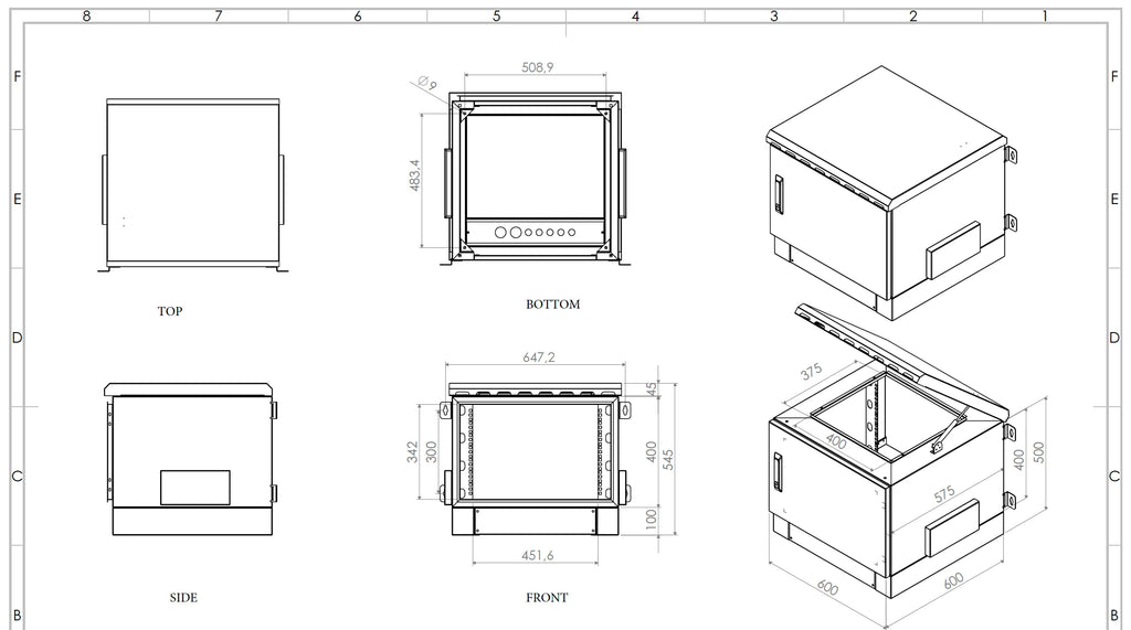 7U IP66 Outdoor Network Cabinet – Weatherproof Enclosure for Telecom, Fiber & Server Equipment