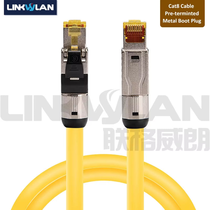 Interlink Network Accessories – Pre-Terminated Cat8/Cat7/Cat6A Ethernet Patch Cable