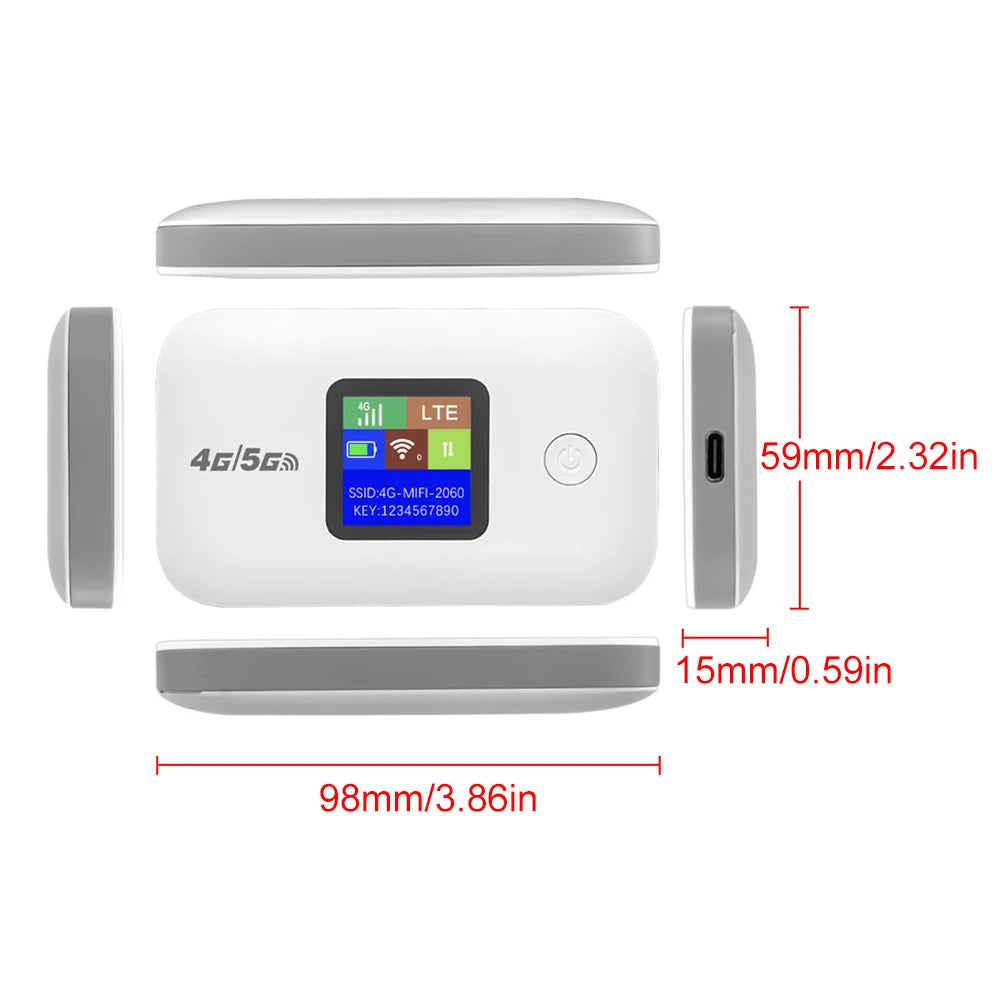 4G LTE Portable WiFi Router – 150Mbps Pocket Mobile Hotspot with SIM Card Slot