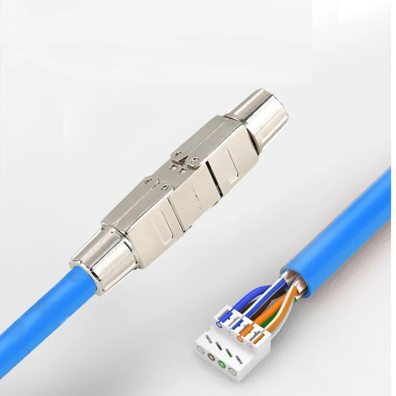 NetForge™ Tool-Free RJ45 Coupler – Shielded Cat6A/Cat7 Ethernet Extender (PoE Ready)